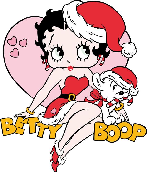 Actual product image Betty Boop Unisex Adult Heart Sweatshirt (S)