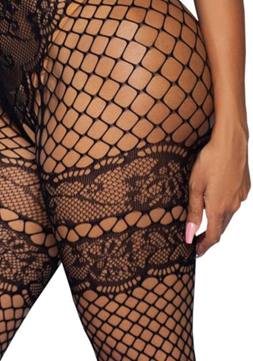 Image du produit Leg Avenue Combinaison All About You avec Entrejambe Ouvert - Noir (Taille unique)
