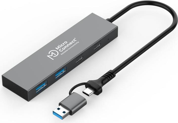MicroConnect Hub USB 3.0 4 ports avec (USB-C, 4 Ports)