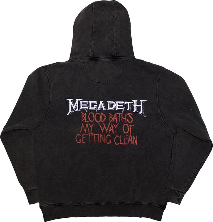Actual product image Megadeth Unisex Adult Black Friday Back Print Stone Wash Hoodie (M)