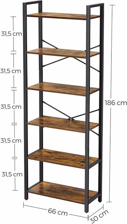 Actual product image Vasagle Havanna (66 x 30 x 186 cm)