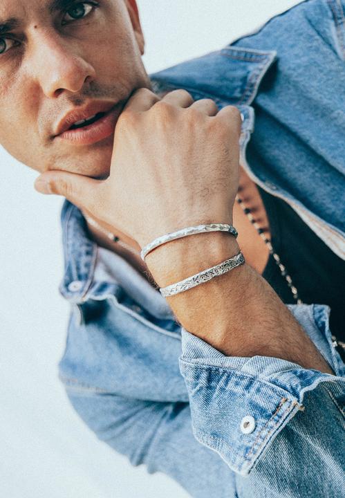 Immagine prodotto Haze & Glory Armband Armreif - Live in the moment 925 Silber (18 cm, Argento 925)