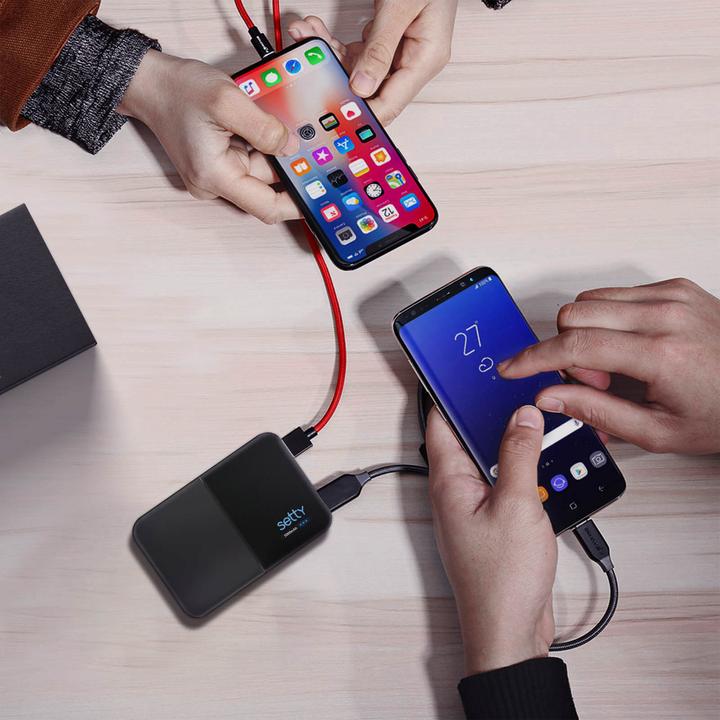 Actual product image Setty 5000mAh powerbank with 2x 1A USB ports (5000 mAh)