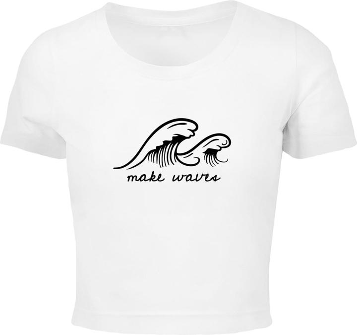 Produktbild Merchcode Ladies Summer - Make waves Cropped Tee - 118793 (S)