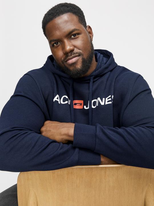 Actual product image Jack & Jones Plus Logo Hooded Jumper Hooded Jumper (7XL)