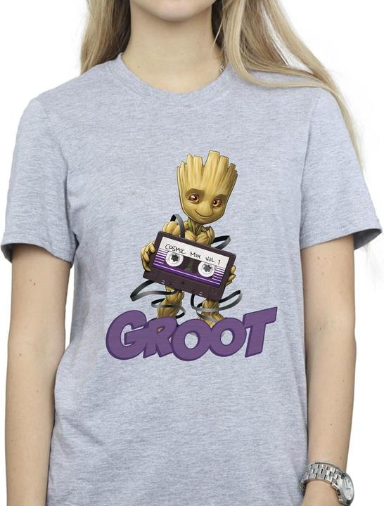 Immagine prodotto Guardians of the Galaxy Groot Casette Maglietta Ampia Donna (XL)