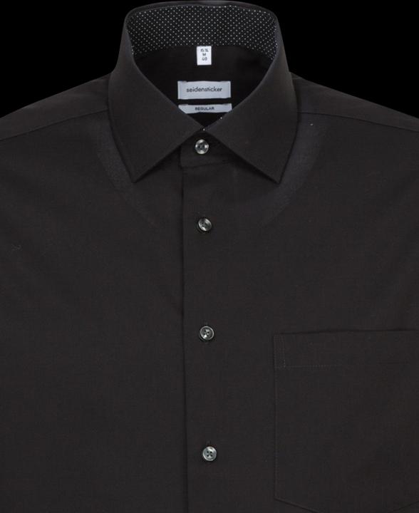 Actual product image Seidensticker Shirt Regular Fit Business Kent Patch12 black (XL)