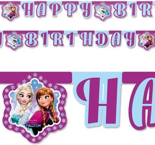 Actual product image Decorata Party Guirlande d'anniversaire Reine des neiges
