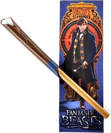 Immagine prodotto Noble Collection Harry Potter Animali Fantastici - Penna a Forma di Bacchetta di Newt Scamander e Segnalibro