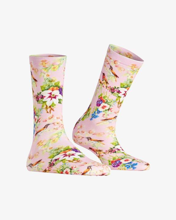 Produktbild Burlington Socken "Joyful Flower" dunkelrosa gestreift (36 - 41)