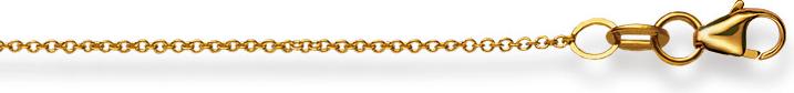 Actual product image Natsumi Schmuck Necklace yellow gold 18K/750 anchor round 1.3mm 45 cm (750/18 K Yellow gold, 45 cm)