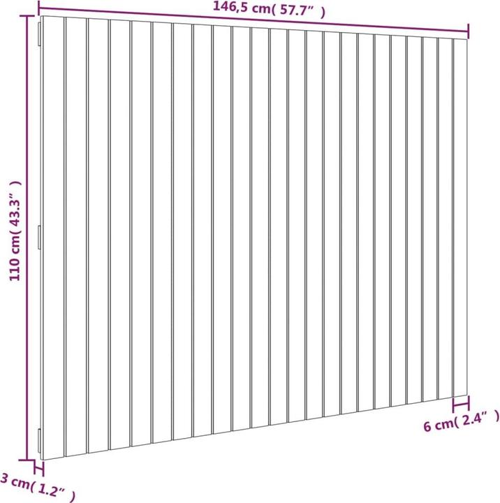 Actual product image VidaXL Chloé (146.5 x 3 x 110 cm)