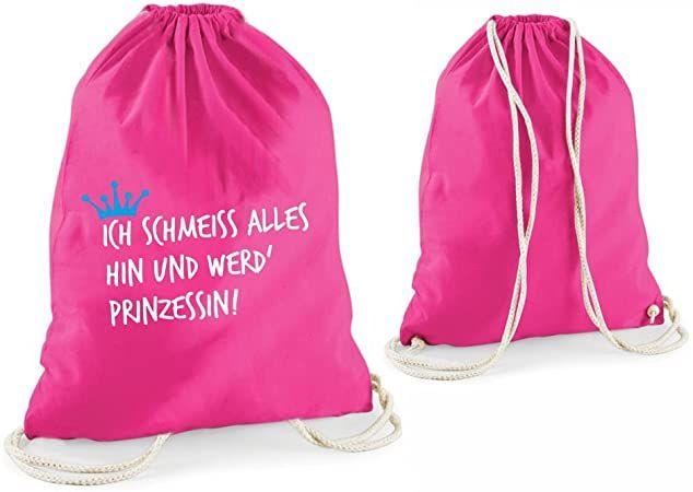Image du produit 4you Design Sac de sport "J'abandonne tout et je deviens une princesse" rose