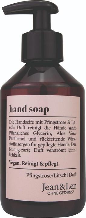 Jean & Len Handseife Pfingstrose und Litschi (Flüssigseife, 250 ml)