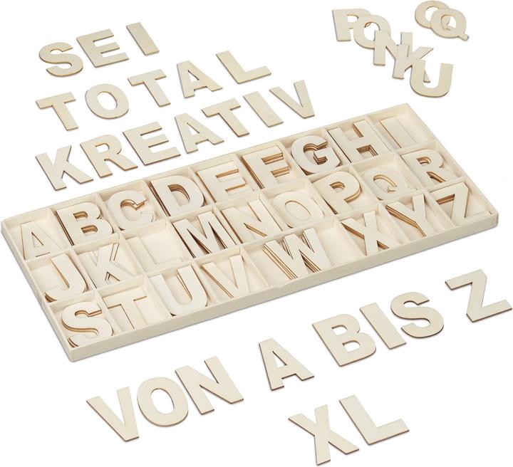 Produktbild Relaxdays Holzbuchstaben Set