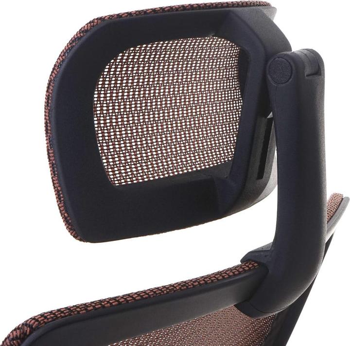 Produktbild Swisshandel24 Bürostuhl, Schreibtischstuhl, ergonomisch Kopfstütze Stoff/Textil ISO9001 - mandarin