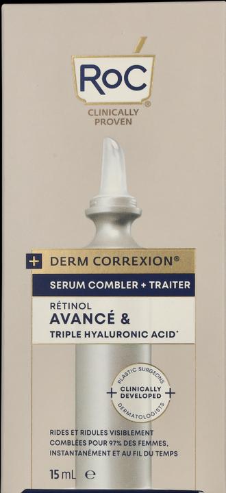 Produktbild Roc Derm Correxion Serum Fill + Treat for Face, Neck, & Jawline Faltenfüller Advanced Retinol & Tr (15 ml)