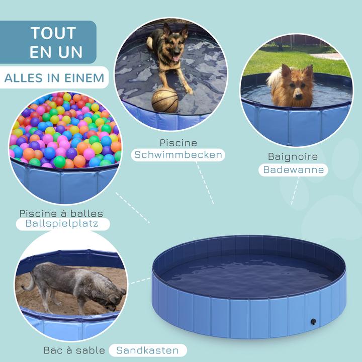 Immagine prodotto PawHut Piscina per cani con valvola di scarico dell'acqua (Piscina per cani)
