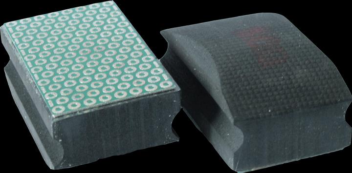 Actual product image Tecmix DIAMOND HAND SANDING PAD K100 - 55X90MM BLACK