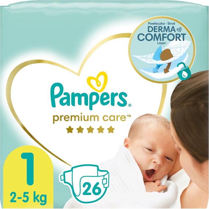 Actual product image Pampers Premium Care (Size 1, Pack, 26 Piece)