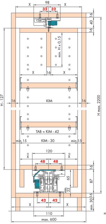 Image du produit HAWA Armoire haute-extraction frontale-extraction totale -FORTE pour constructions en bois