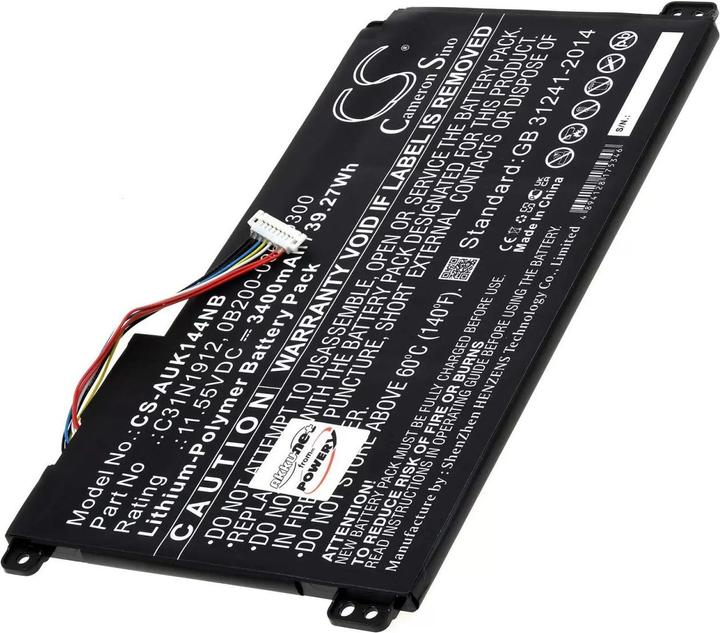 Produktbild AccuCell Akku Asus VivoBook 14 E410MA-EK007TS, E510MA, Typ C31N1912 (3400 mAh)