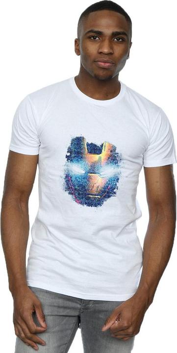 Actual product image Mens Avengers Iron Man Distressed Head T-Shirt (L)