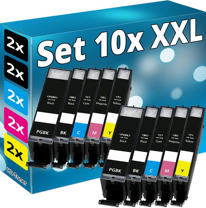 Produktbild Druckfuxx 10x XL TINTE PATRONEN mit CHIP für CANON PIXMA MG5650 MG5655 MG6650 MG