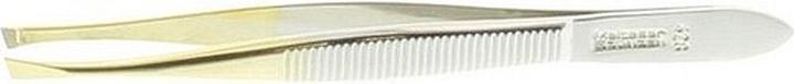 Malteser Tweezers oblique ni/gold 8 cm No 9