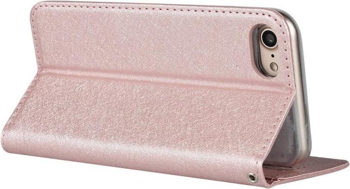 Produktbild Cover-Discount iPhone SE / 8 / 7 - Silk Texture Flip Case rosa (Apple iPhone 7, Apple iPhone 8)