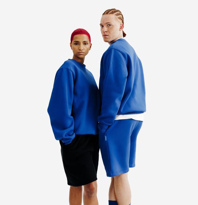 Image du produit Decathlon Sweat col rond mixte, bleu (XS)