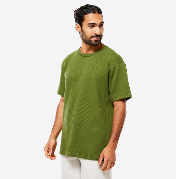 Image du produit Kimjaly T-shirt Yoga structuré Coton Bio Hommes - vert (M)