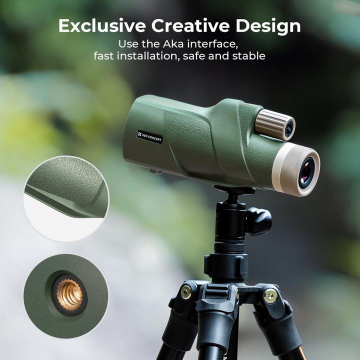 Actual product image K&F Concept 12*50 BAK4 HD Monocular With Akka dovetail Army green (12 x, 50 mm)
