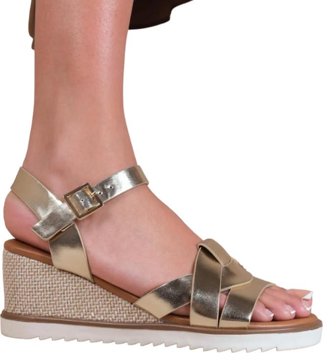 Actual product image Where's That From Womens/Ladies Sydney PU Straps Wedge (36)