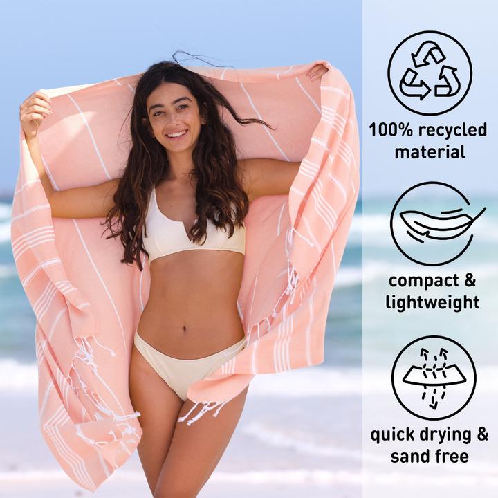 Actual product image Fit-Flip Hamamtuch Baumwolle Recycelt 100x200cm (100 x 200 cm)