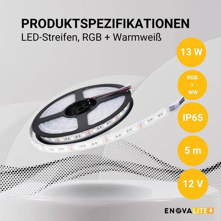 Produktbild Enovalite LED-Streifen (Warmweiss, 500 cm, Indoor)