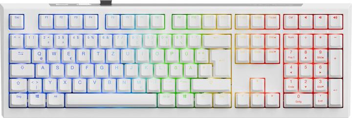 Actual product image Ducky One X Wireless Gaming Keyboard, inductive, Hot Swap, RGB - Inductive Switch, ISO (DE), white (DE, Wireless)