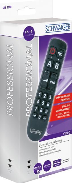 Immagine prodotto Schwaiger 20 pulsanti, 2x AAA (Telecomando universale, Infrarossi)