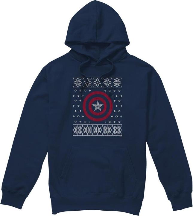 Immagine prodotto Captain America Felpa con Cappuccio Scudo Uomo (L)