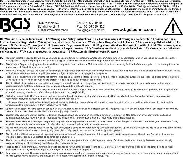 Immagine prodotto BGS Chiave per coprimozzi e dadi mozzo ottagonale Ø 80 mm per asse anteriore SCANIA