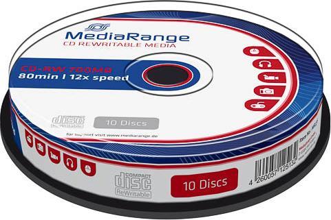 Image du produit MediaRange CD-RW 12x 700MB/80Min, 10 sp. (10 x)