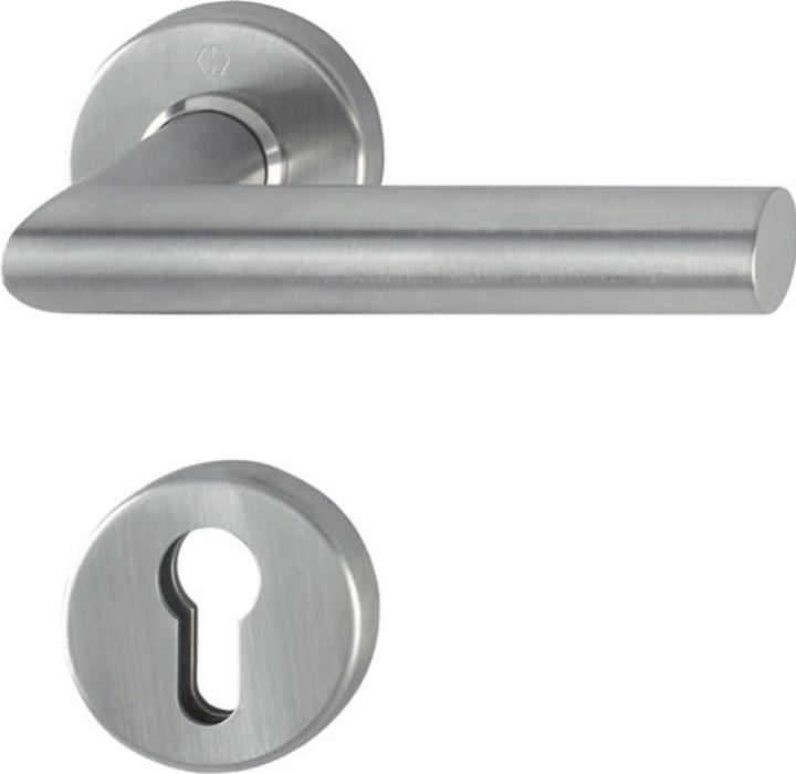 Immagine prodotto Hoppe Rosone mezzo set Amsterdam E1400Z/42/42S in acciaio inox F69 quadrato 8 mm per protezione combinata (Rosone della porta)