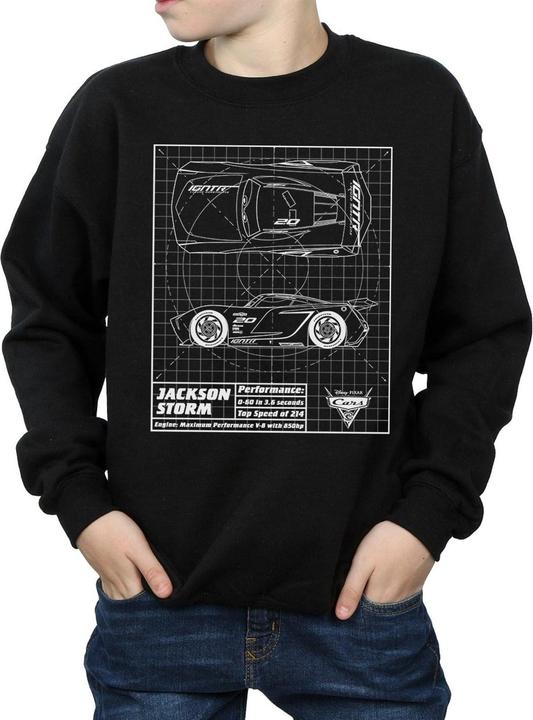 Produktbild Disney Cars Jackson Storm Blueprint Sweatshirt Jungen (140, 146)