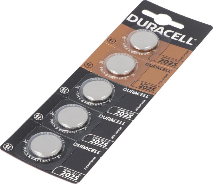 Actual product image Duracell Battery DL2025, CR2025, blister pack of 5 (5 pcs., CR2025)