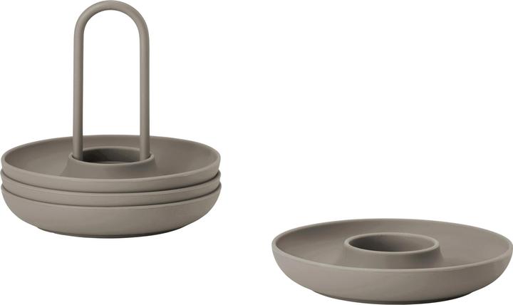 Zone Denmark Eierbecher Singles 4 Stück, Taupe (4 x)