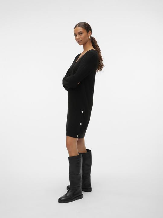 Produktbild Vero Moda VMTINI LS V-NECK SHORT DRESS BOO Strickkleid (XS)