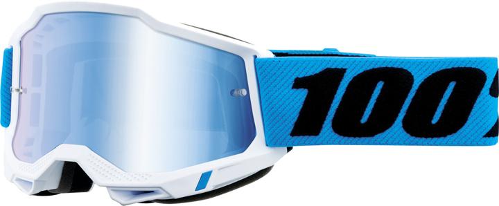100% Goggles Accuri 2 Novel -Mirror Lens Blue (Weiss, Mirror Blue)