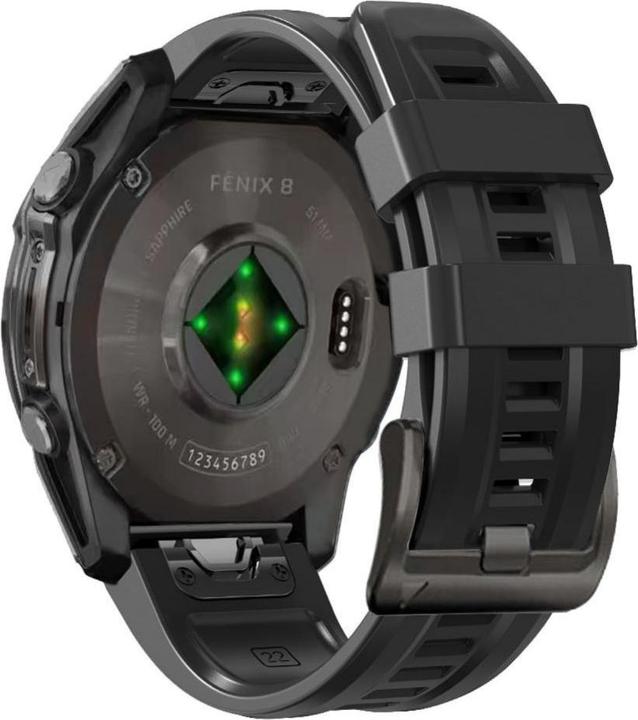 Produktbild Tech-Protect Silicone Strap for Garmin Fenix 5X / 5X Plus / 6X / 6X Pro / 7X / 8 (51 mm) - Black (TPU)