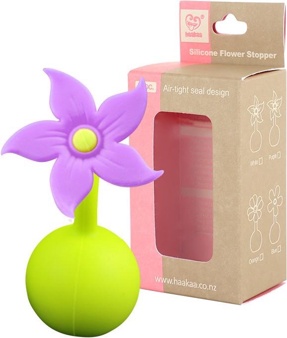 Actual product image Haakaa Breast Pump Flower Cap - Purple