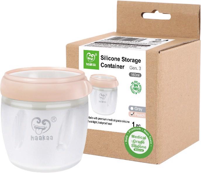 Actual product image Haakaa Generation 3 Storage Jar 160ml - Peach